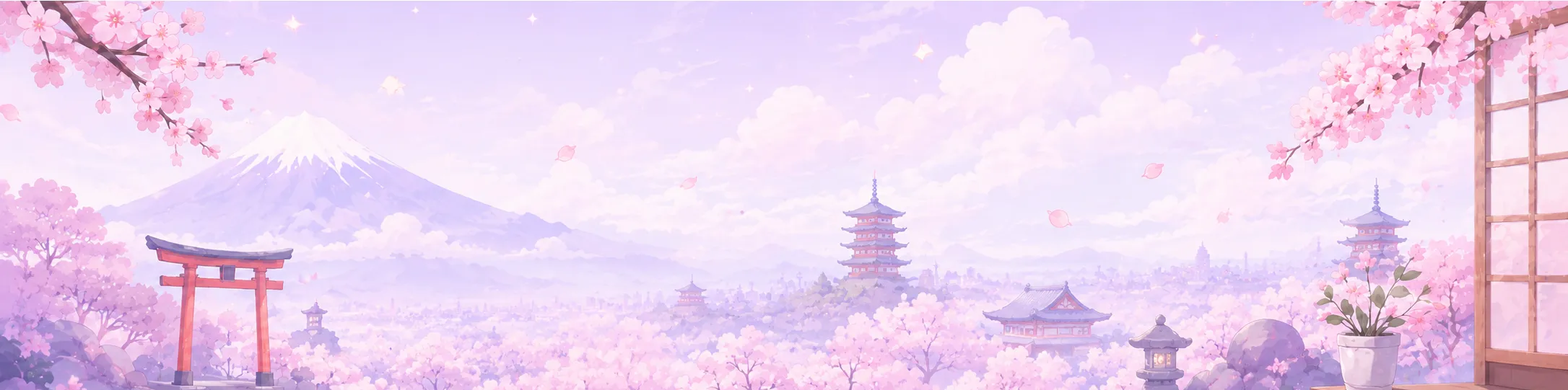 Sakura Mount Fuji Background
